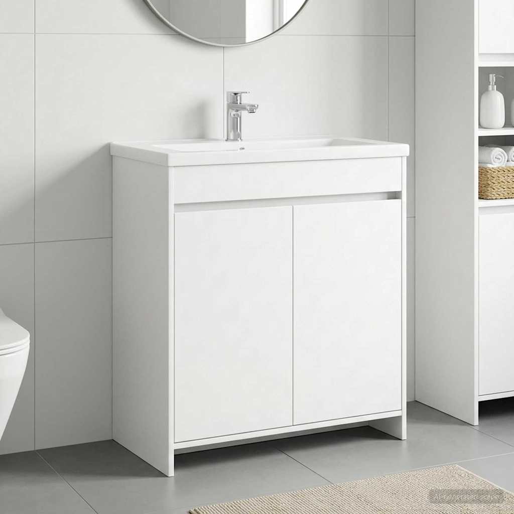 vidaXL Ντουλάπι Κάτω από τον Νιπτήρα Λευκό 78,5 x 37,5 x 81 εκ