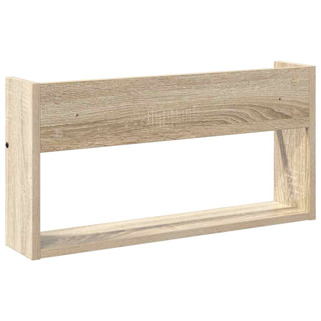 vidaXL Ράφι Περιοδικών με ράφι 2 pcs Δρύς Sonoma 60 x 12 x 30 εκ