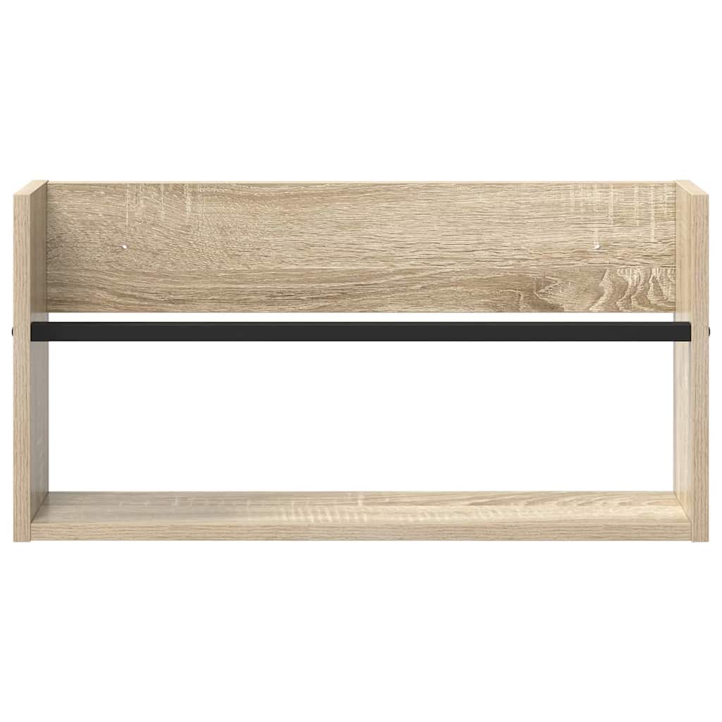 vidaXL Ράφι Περιοδικών με ράφι 2 pcs Δρύς Sonoma 60 x 12 x 30 εκ