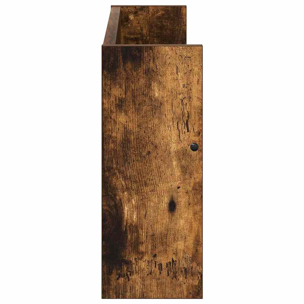 vidaXL Ράφι Περιοδικών με ράφι 2 pcs Καπνιστό Δρύς 60 x 12 x 30 εκ