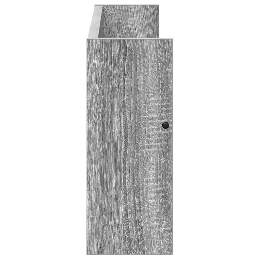 vidaXL Ράφι Περιοδικών με ράφι 2 pcs Γκρίζο Σονομα 60 x 12 x 30 εκ