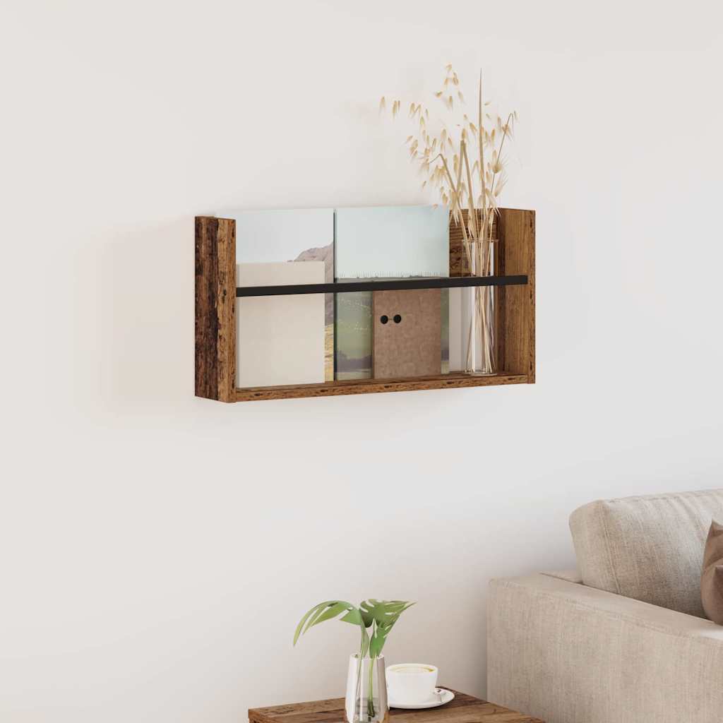 vidaXL Ράφι Περιοδικών Παλιό ξύλο 60 x 12 x 30 εκ Επεξεργασμένο ξύλο