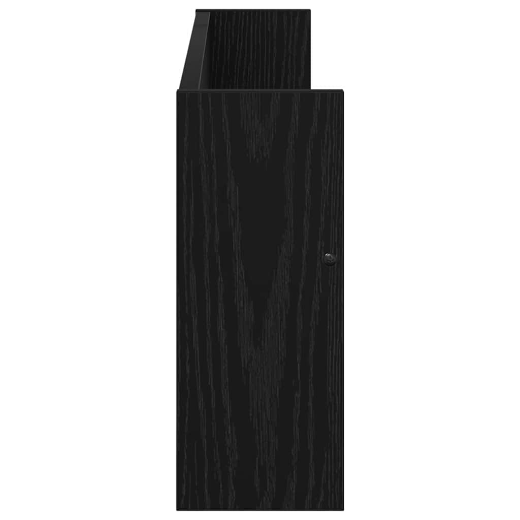 vidaXL Ράφι Περιοδικών Μαύρη Οξυά 80 x 12 x 30 εκ Επεξεργασμένο ξύλο
