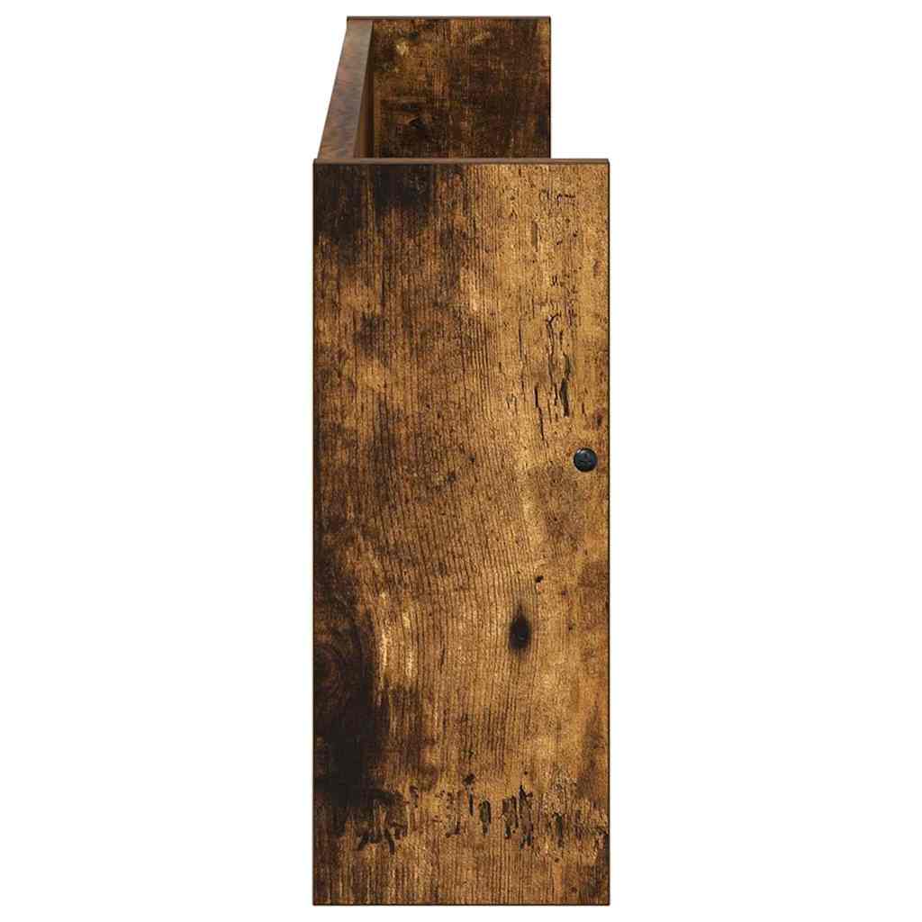 vidaXL Ράφι Περιοδικών με ράφι 2 pcs Καπνιστό Δρύς 80 x 12 x 30 εκ