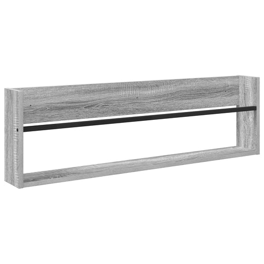 vidaXL Ράφι Περιοδικών με ράφι Γκρίζο Σονομα 100 x 12 x 30 εκ