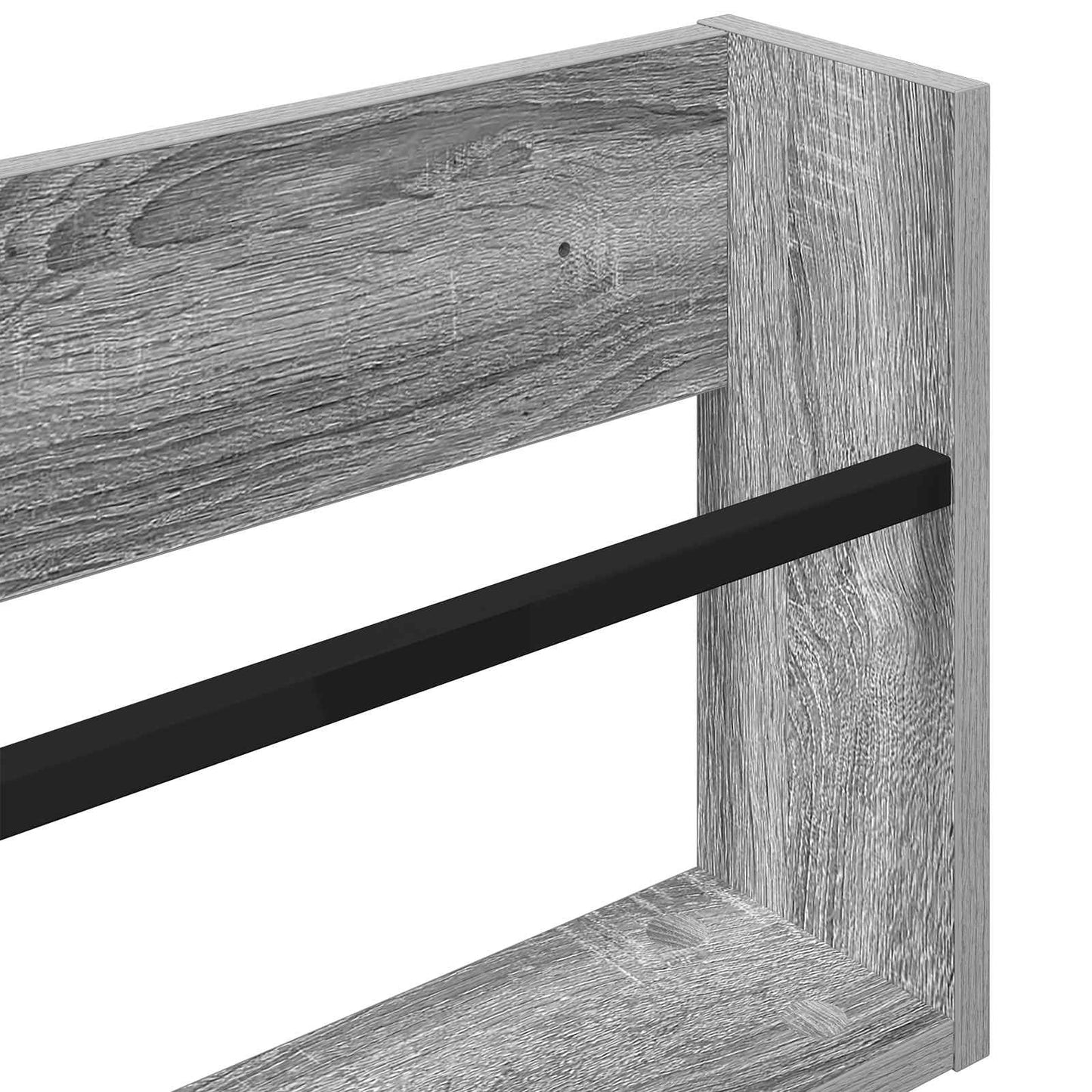 vidaXL Ράφι Περιοδικών με ράφι 2 pcs Γκρίζο Σονομα 100 x 12 x 30 εκ