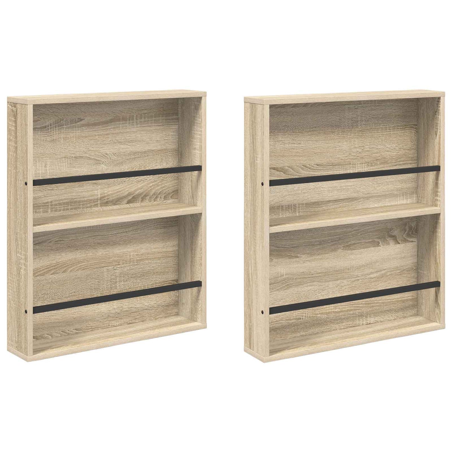 vidaXL Ράφι Περιοδικών με ράφι 2 pcs Δρύς Sonoma 60 x 12 x 70 εκ