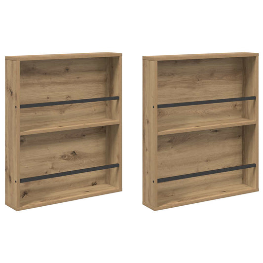 vidaXL Ράφι Περιοδικών με ράφι 2 pcs Artisan Oak 60 x 12 x 70 εκ