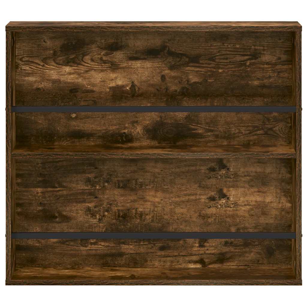 vidaXL Ράφι Περιοδικών με ράφι 2 pcs Καπνιστό Δρύς 80 x 12 x 70 εκ