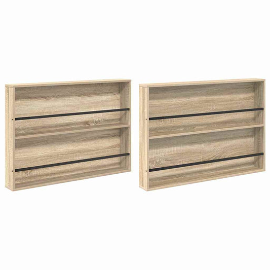 vidaXL Ράφι Περιοδικών με ράφι 2 pcs Δρύς Sonoma 100 x 12 x 70 εκ