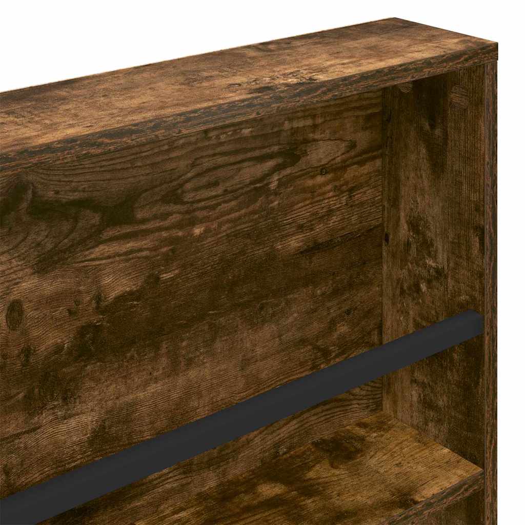 vidaXL Ράφι Περιοδικών με ράφι Καπνιστό Δρύς 100 x 12 x 70 εκ