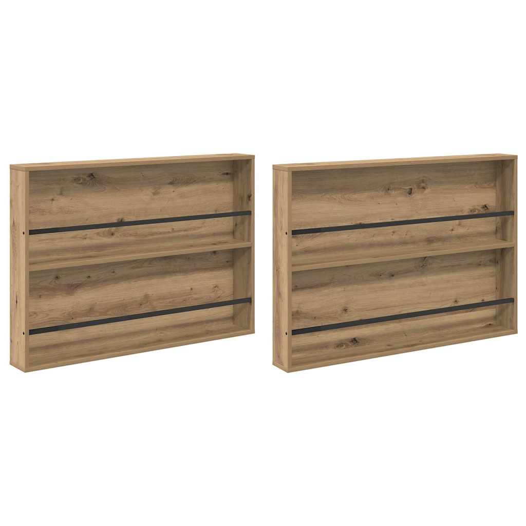 vidaXL Ράφι Περιοδικών με ράφι 2 pcs Artisan Oak 100 x 12 x 70 εκ