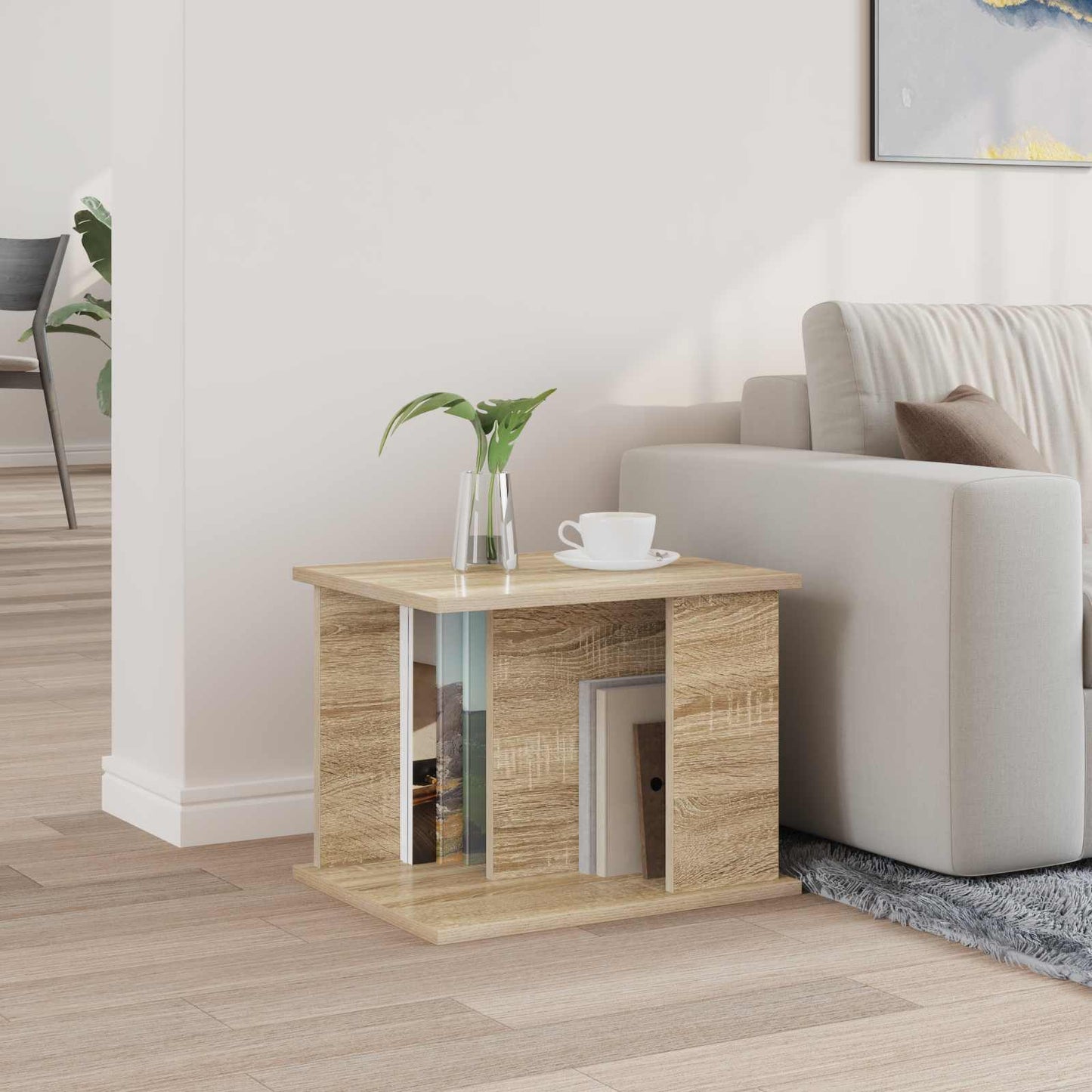 vidaXL Ράφι Περιοδικών Δρύς Sonoma 35 x 35 x 45 εκ Επεξεργασμένο ξύλο