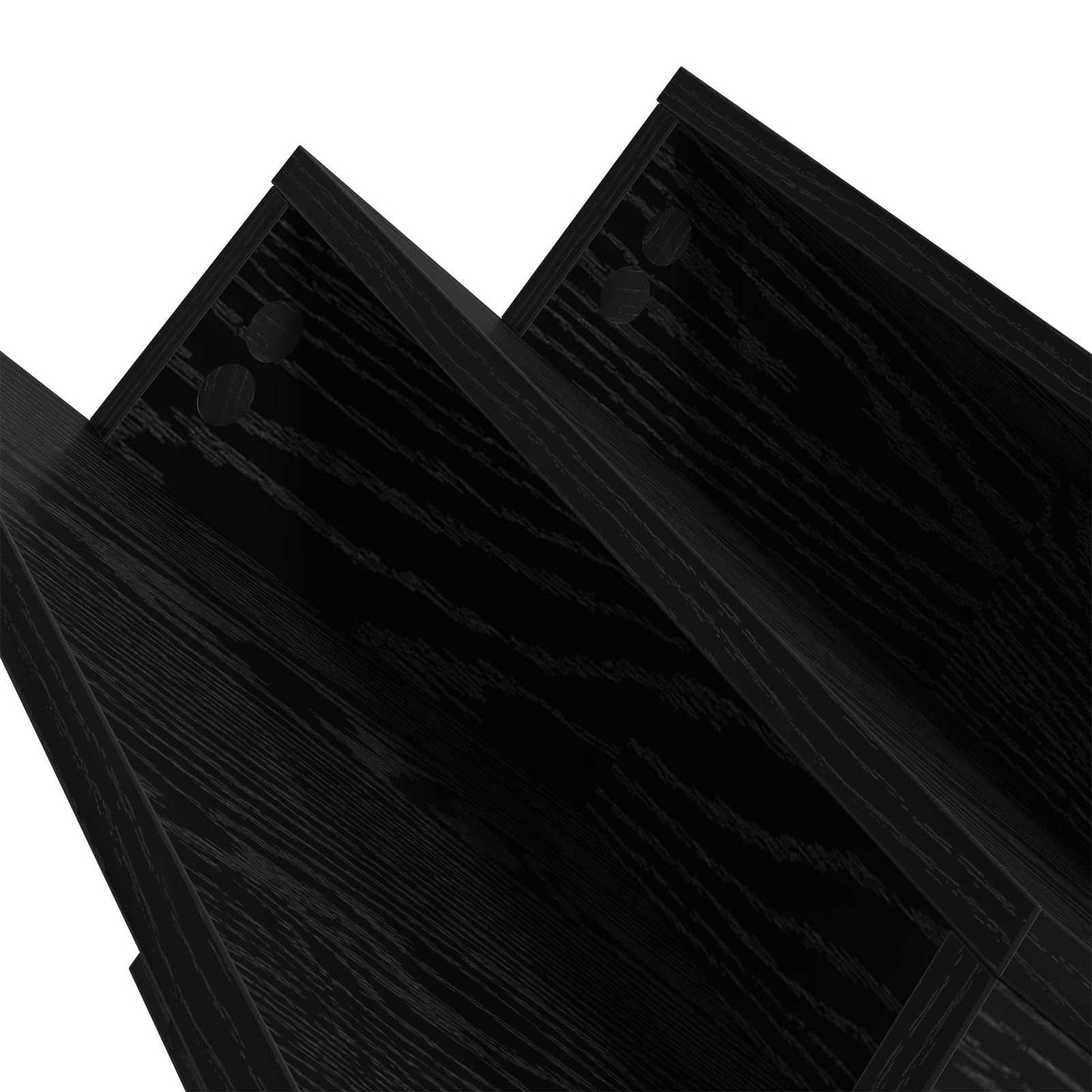 vidaXL Ράφι Περιοδικών Μαύρη Οξυά 53 x 40 x 28.5 εκ Επεξεργασμένο ξύλο