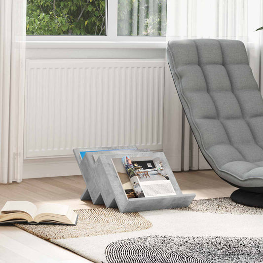 vidaXL Ράφι Περιοδικών με ράφι Γκρι Μπετόν 53 x 40 x 28.5 εκ