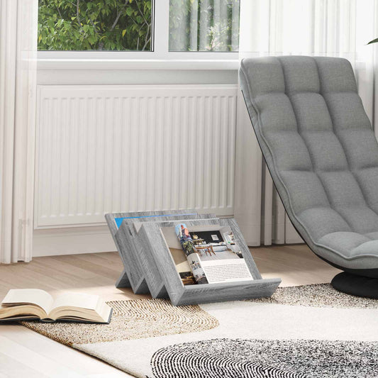 vidaXL Ράφι Περιοδικών με ράφι Γκρίζο Σονομα 53 x 40 x 28.5 εκ
