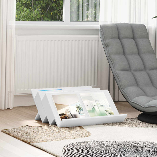 vidaXL Ράφι Περιοδικών Λευκό 65 x 53 x 28,5 εκ Επεξεργασμένο ξύλο