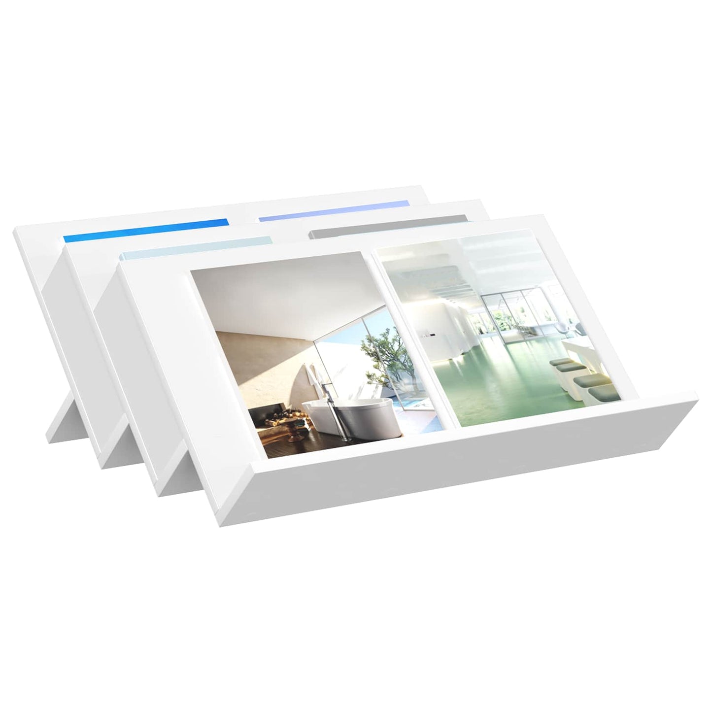 vidaXL Ράφι Περιοδικών Λευκό 65 x 53 x 28,5 εκ Επεξεργασμένο ξύλο