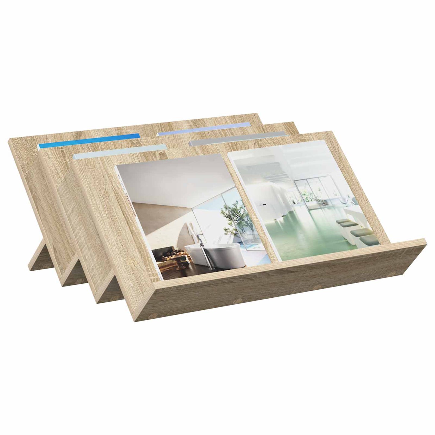 vidaXL Ράφι Περιοδικών με ράφι Δρύς Sonoma 65 x 53 x 28,5 εκ