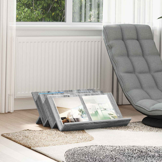 vidaXL Ράφι Περιοδικών με ράφι Γκρίζο Σονομα 65 x 53 x 28,5 εκ