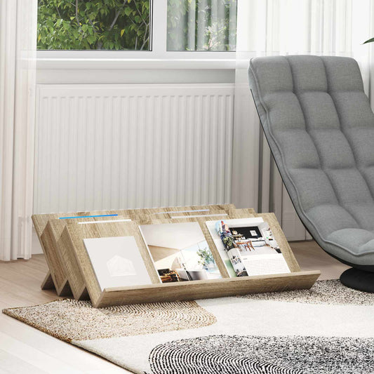 vidaXL Ράφι Περιοδικών με ράφι Δρύς Sonoma 90 x 53 x 28,5 εκ