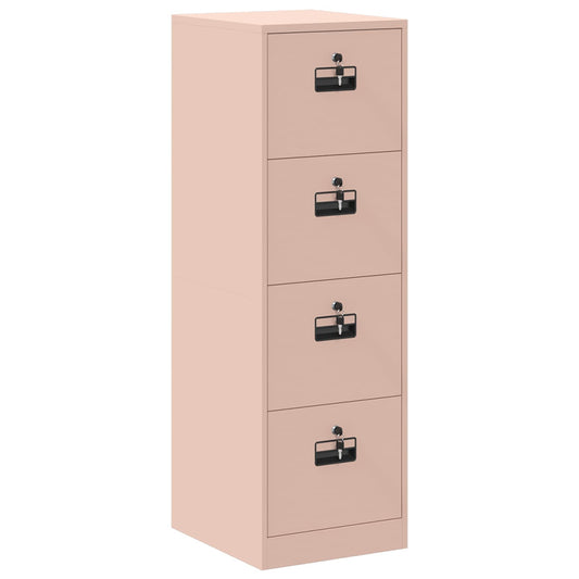 vidaXL Ντουλάπα Αρχείων Ροζ 44 x 50 x 139 εκ Ψυχρής Έλασης Χάλυβας