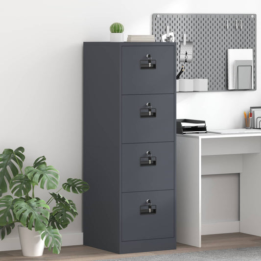 vidaXL Ντουλάπα Αρχείων Ανθρακί 44 x 50 x 139 εκ Ψυχρής Έλασης Χάλυβας