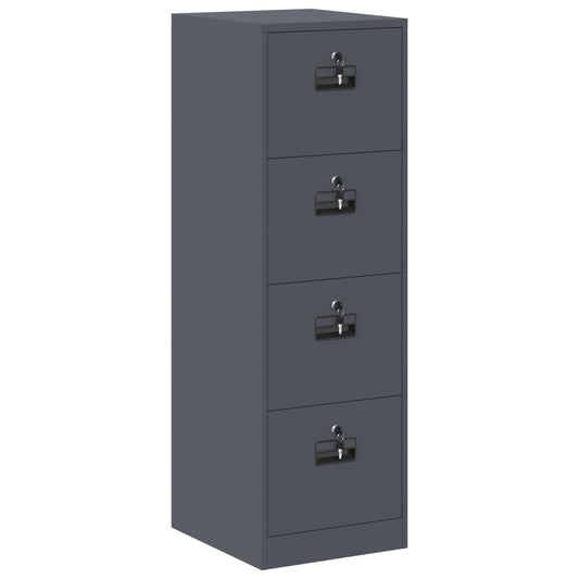 vidaXL Ντουλάπα Αρχείων Ανθρακί 44 x 50 x 139 εκ Ψυχρής Έλασης Χάλυβας