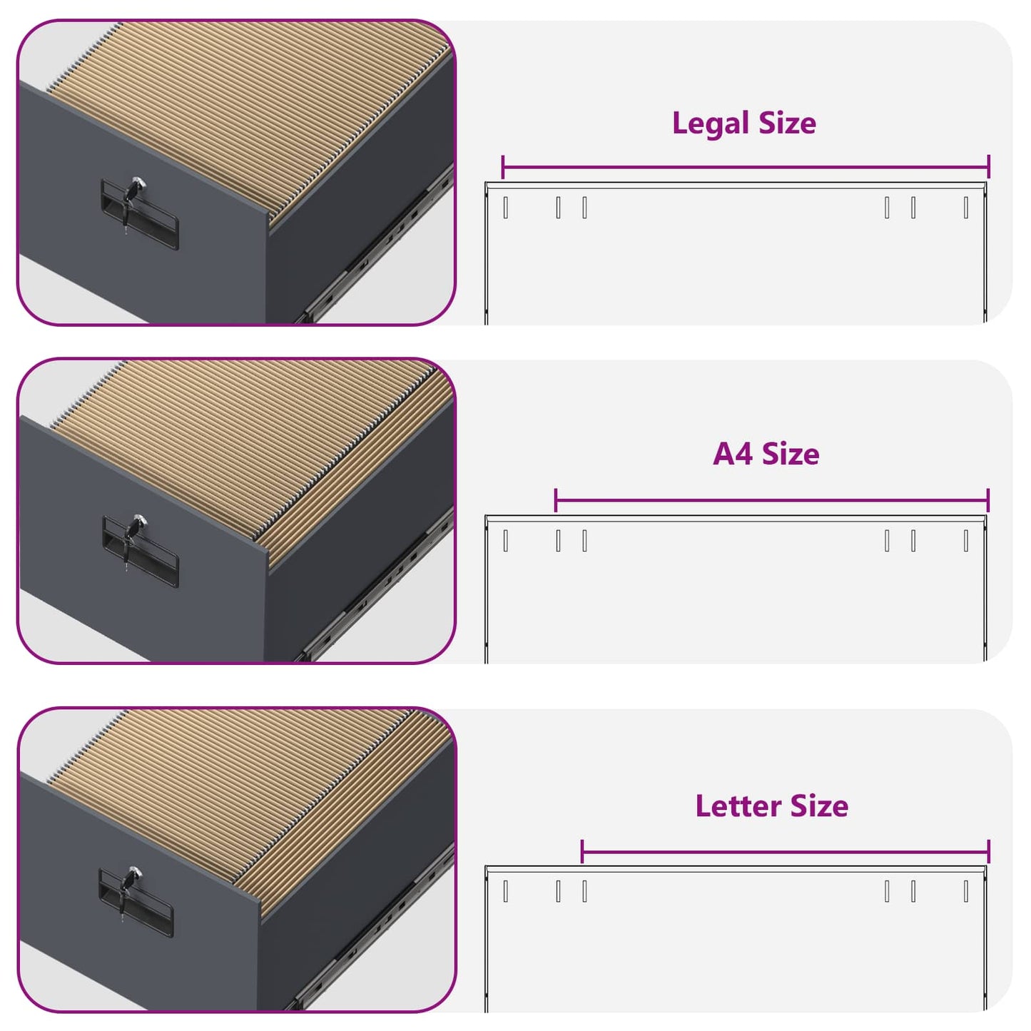 vidaXL Ντουλάπα Αρχείων με συρτάρι 2 pcs Ανθρακί 44 x 50 x 106.5 εκ