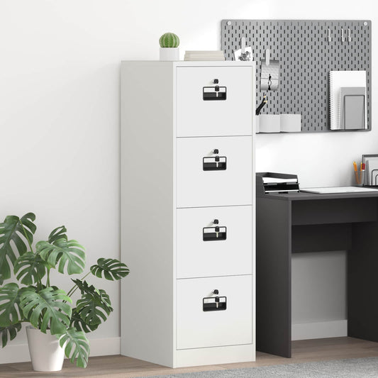 vidaXL Ντουλάπα Αρχείων Λευκό 44 x 50 x 139 εκ Ψυχρής Έλασης Χάλυβας