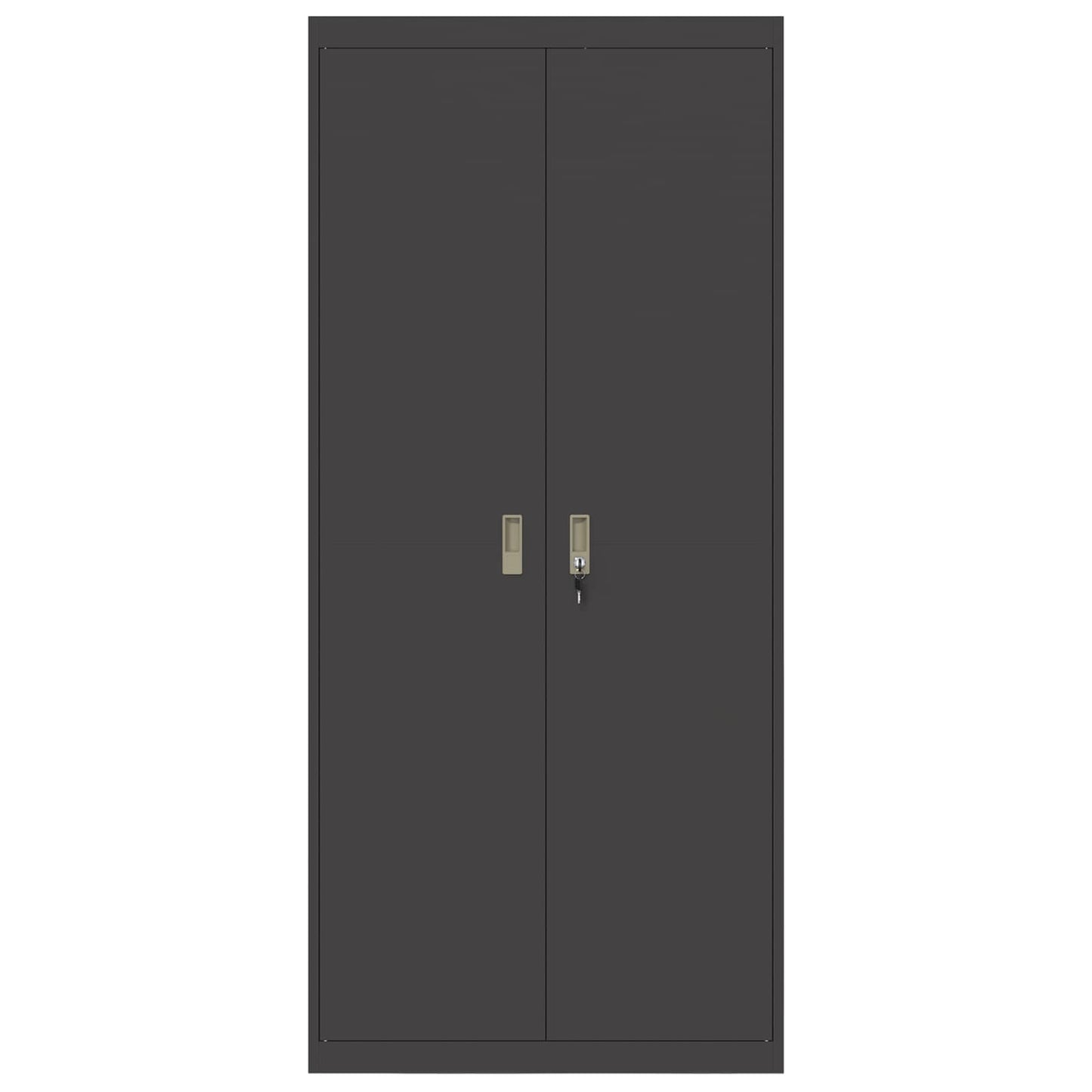 vidaXL Ντουλάπι αποθήκευσης με αποθήκευση 2 pcs Μαύρο 90 x 40 x 200 εκ