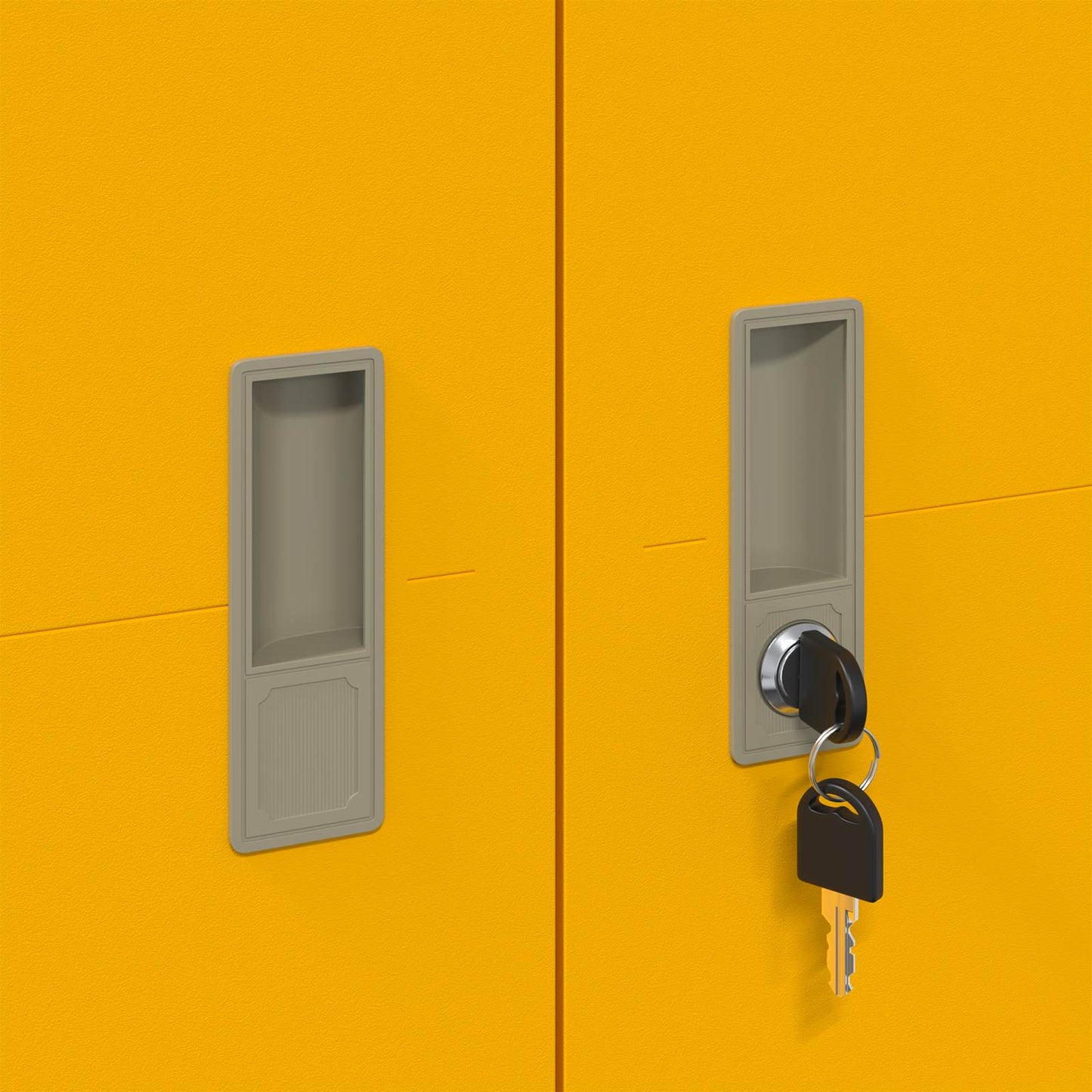 vidaXL Ντουλάπι αποθήκευσης 2 pcs Χαμομηλί κίτρινο 80 x 40 x 140 εκ