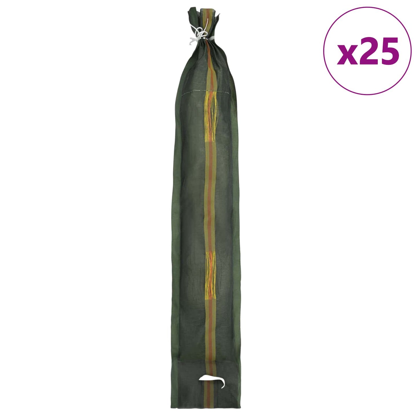 vidaXL Σακιά με άμμο 25 pcs Σκούρο Πράσινο 100 x 25 cm HDPE