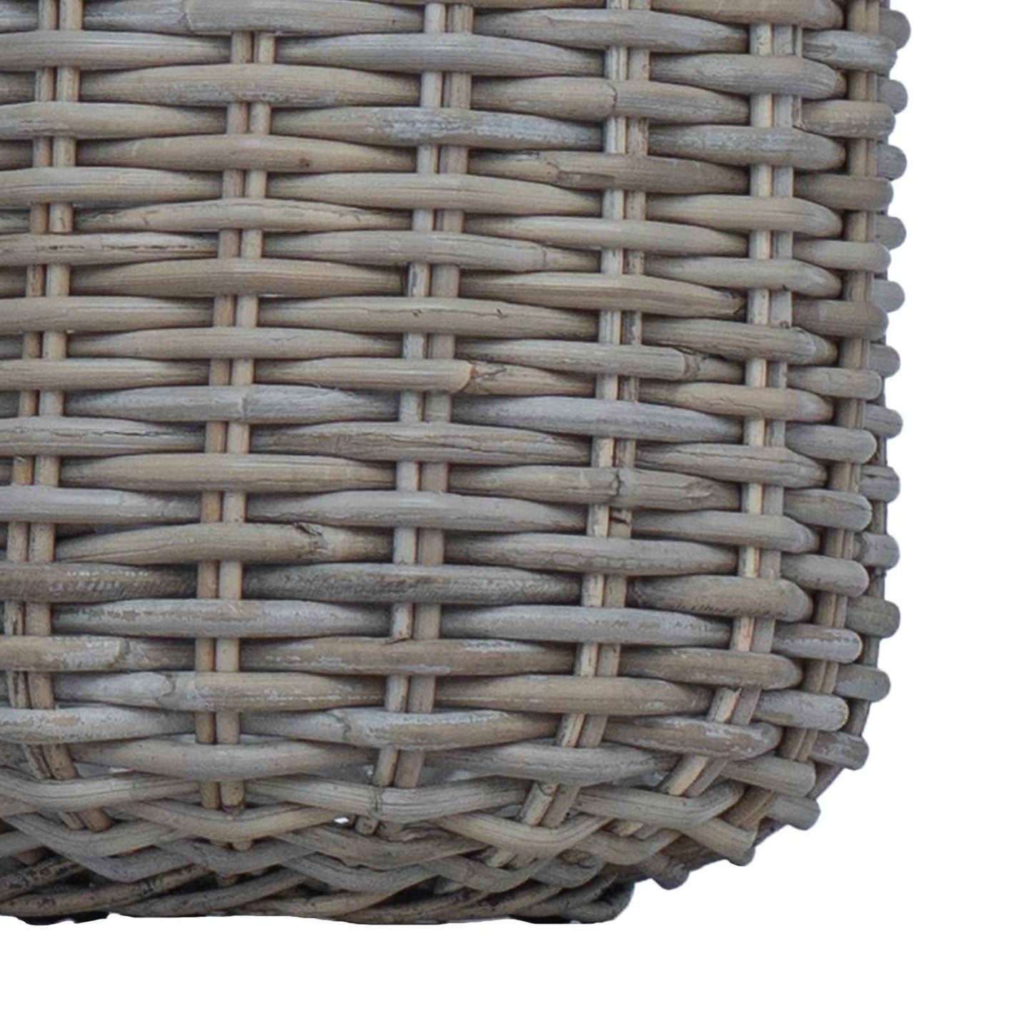 vidaXL Καλάθι Φυτών με αποθήκευση 2 pcs Γκρι Ράτταν Λατσάκ