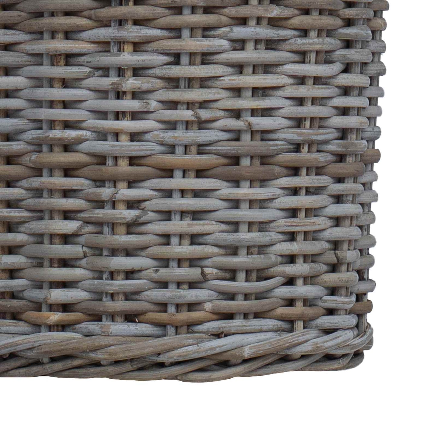 vidaXL Καλάθι Φυτευτή με αποθήκευση 2 pcs Γκρι Ρατάν Κούμπου