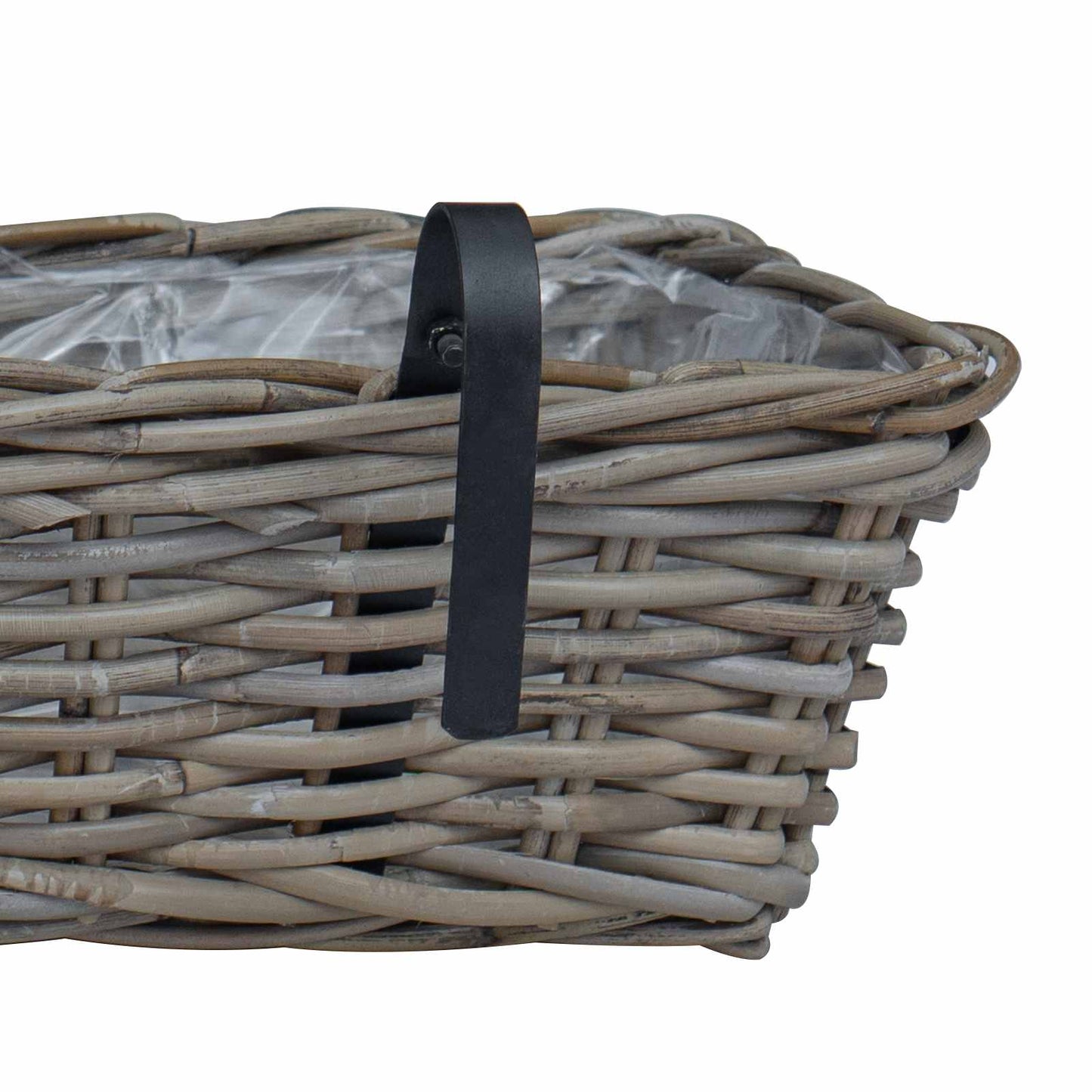 vidaXL Κρεμαστό Καλάθι Γλάστρας 2 pcs Γκρι 48 x 22 x 15 εκ.