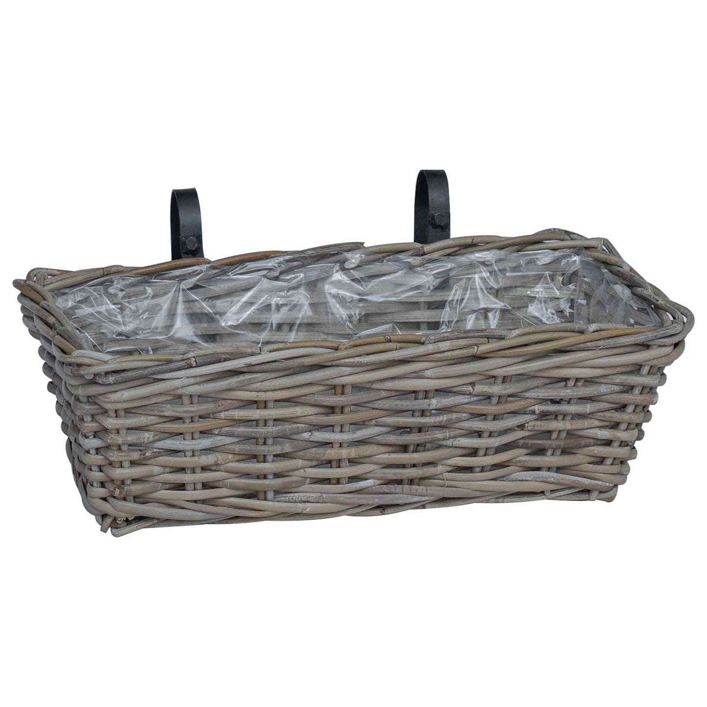vidaXL Κρεμαστό Καλάθι Γλάστρας 2 pcs Γκρι 48 x 22 x 15 εκ.