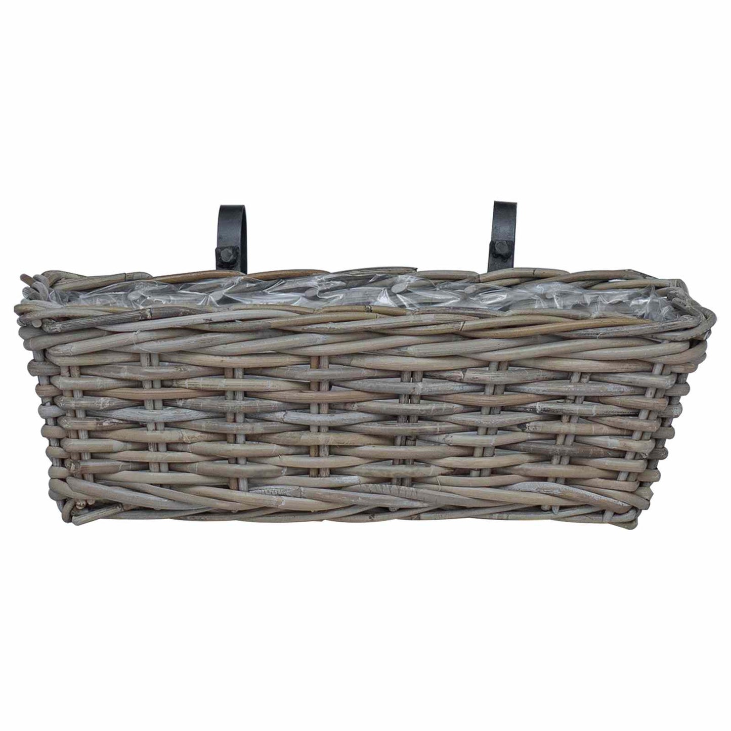 vidaXL Κρεμαστό Καλάθι Γλάστρας 2 pcs Γκρι 48 x 22 x 15 εκ.
