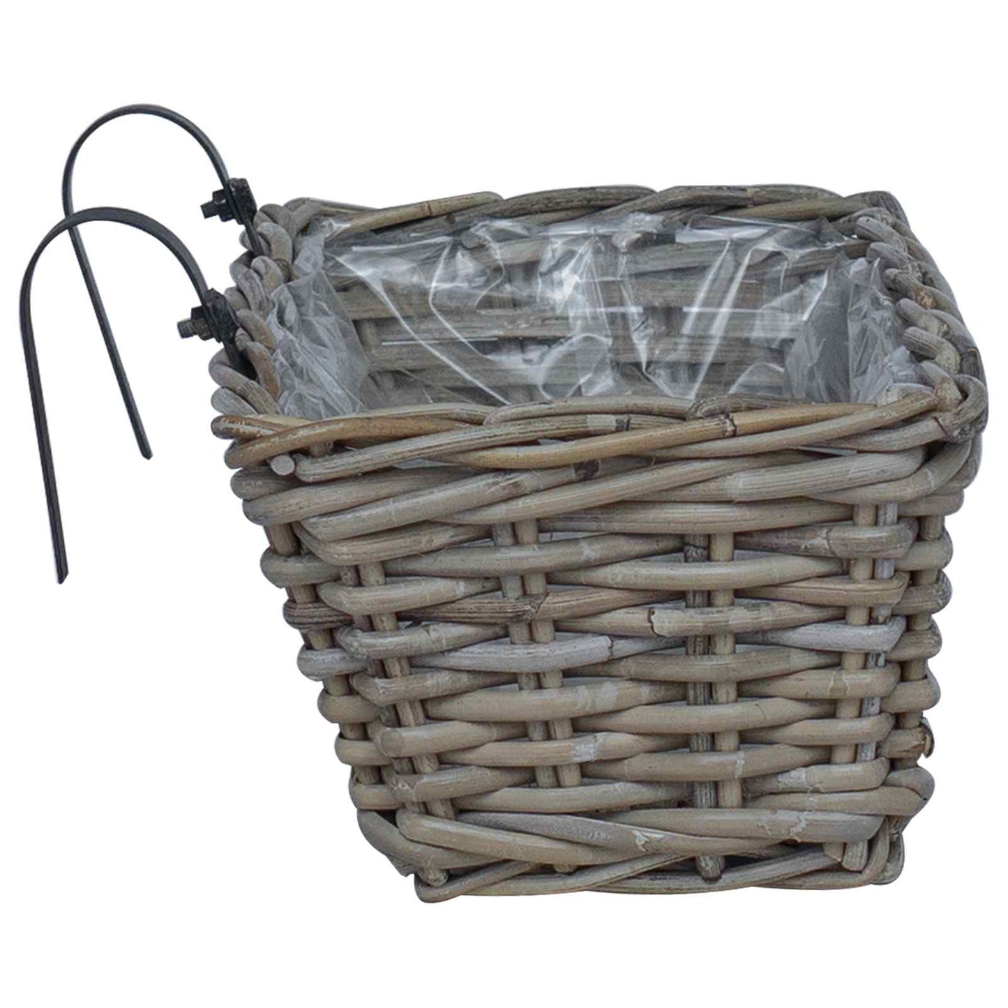 vidaXL Κρεμαστό Καλάθι Γλάστρας 2 pcs Γκρι 48 x 22 x 15 εκ.