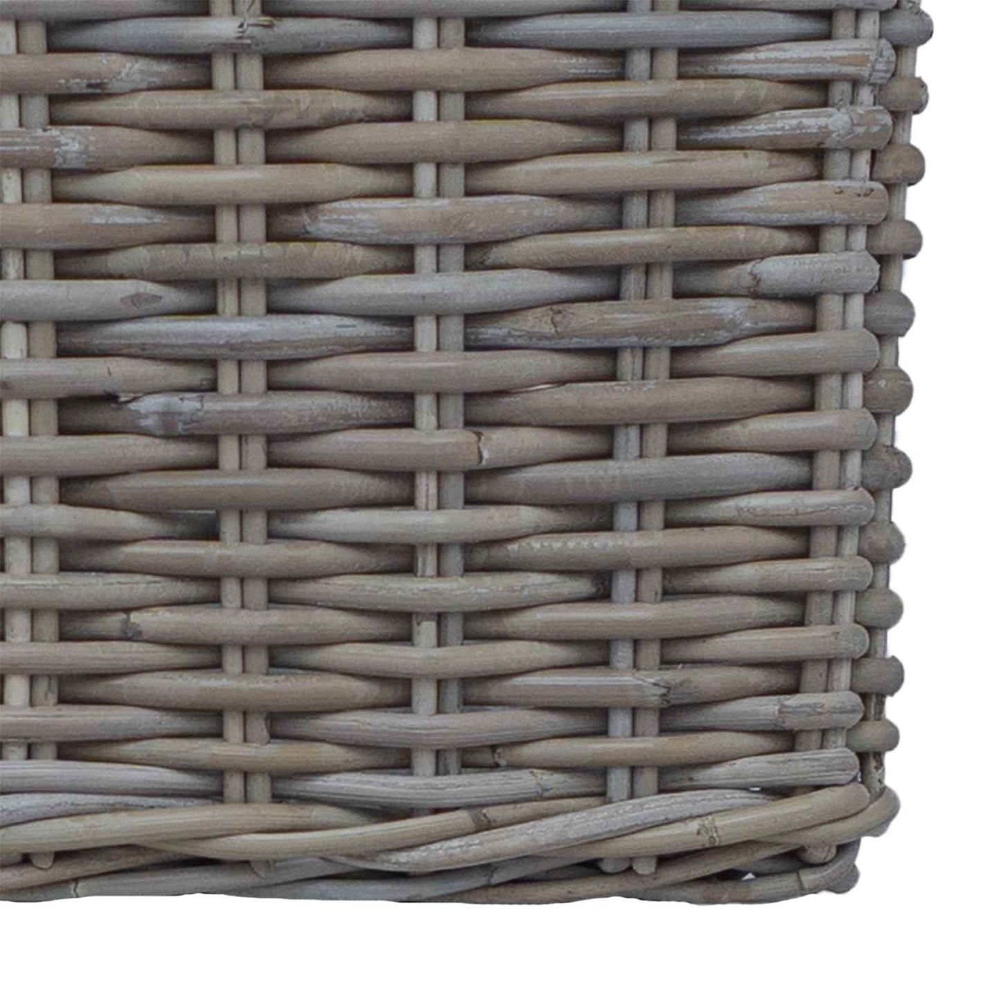 vidaXL Καλάθι Για Φυτά με αποθήκευση 2 pcs Γκρι Ράτταν Λατσάκ