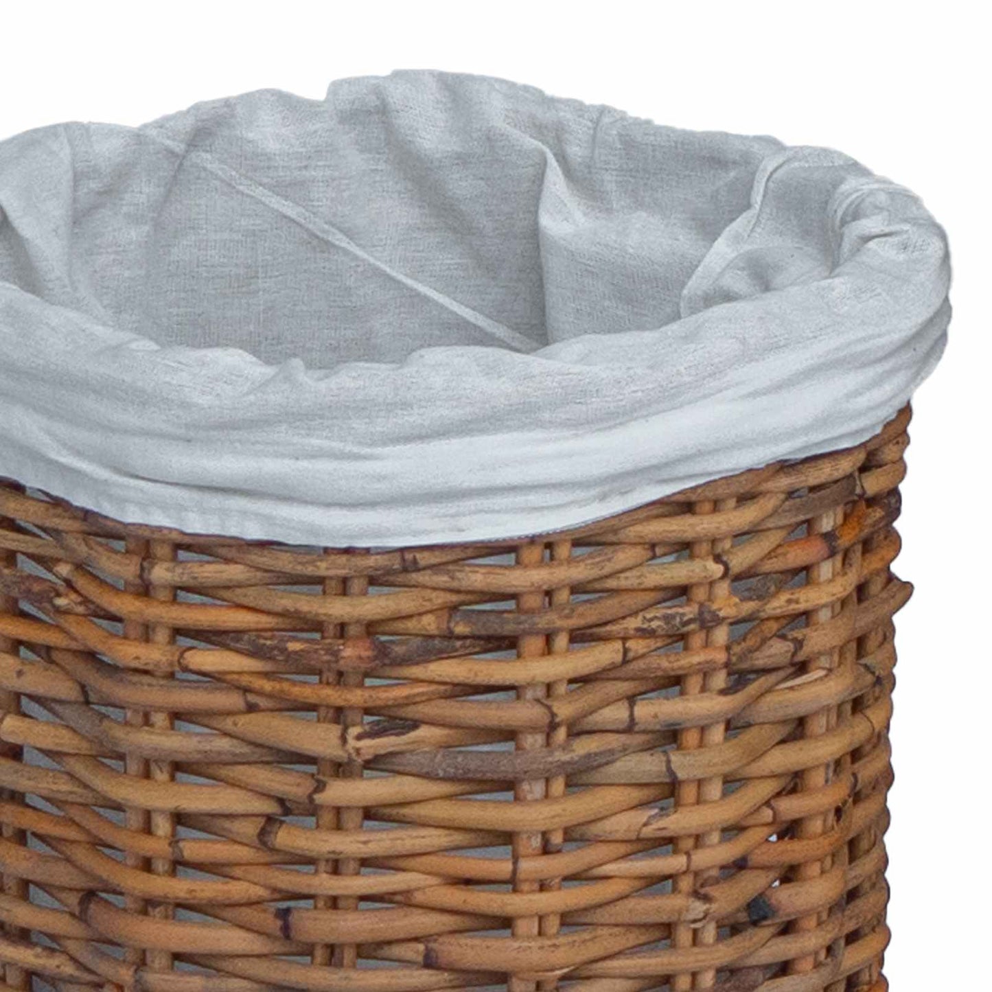 vidaXL Καλάθι Πλυντηρίου 2 pcs Καφέ Ρατάν Κούμπου