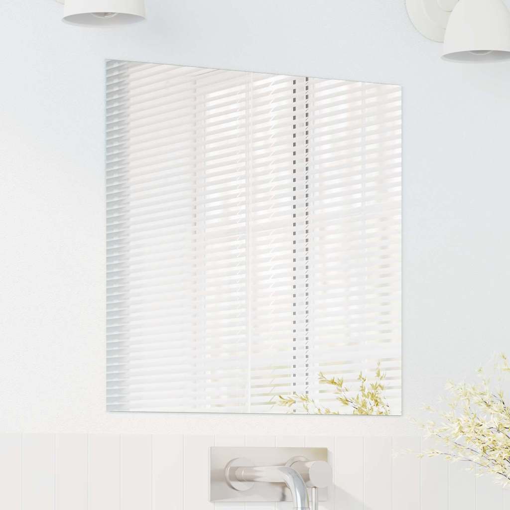 vidaXL Καθρέφτης τοίχου τετράγωνο 50 x 50 cm σκληρυμένο γυαλί