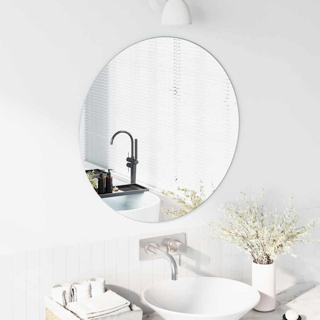 vidaXL Καθρέφτης τοίχου Γύρος Ø 70 cm σκληρυμένο γυαλί