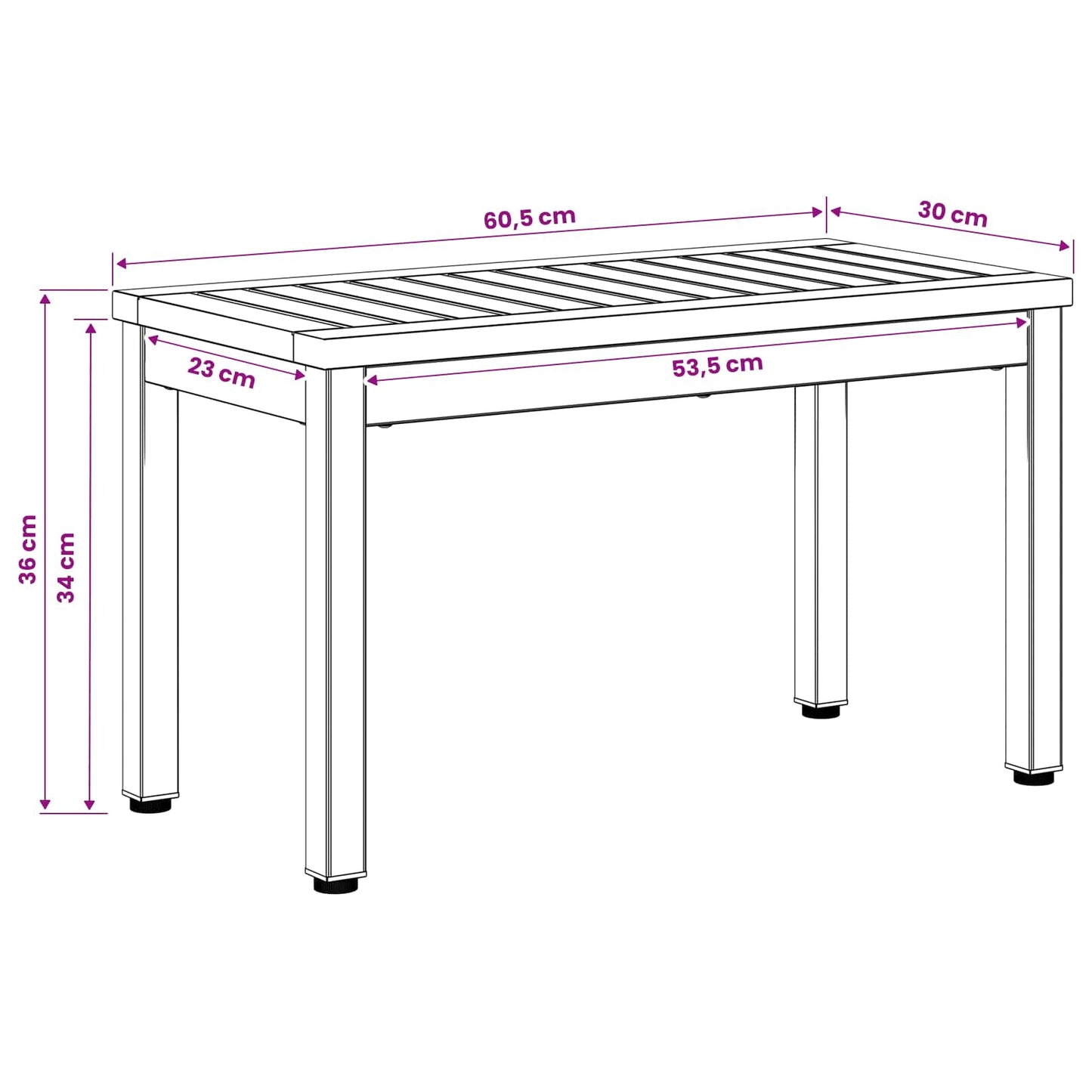 vidaXL Τραπεζάκι σαλονιού Φυσικό και Καφέ 60,5 x 30 x 36 εκ.