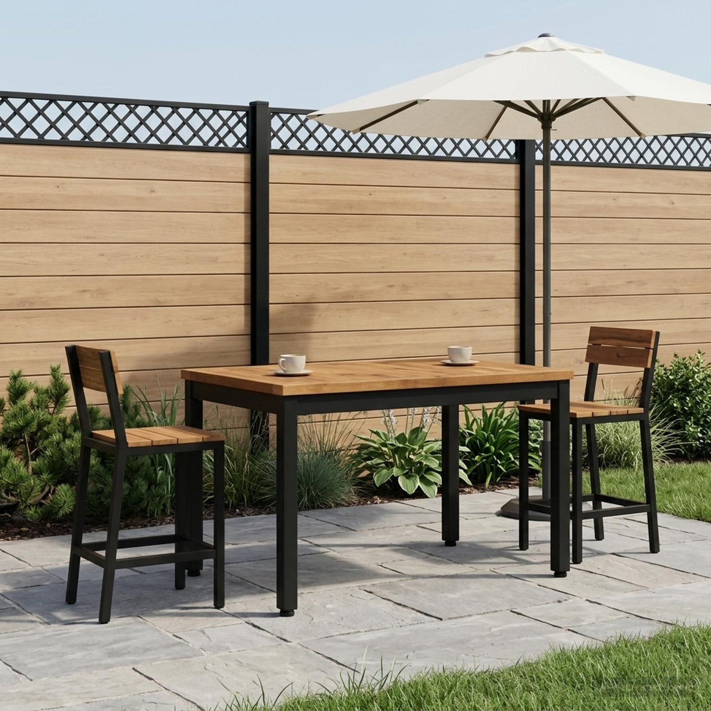 vidaXL Τραπεζάκι σαλονιού Φυσικό και Μαύρο 50 x 68,5 x 36 εκ.