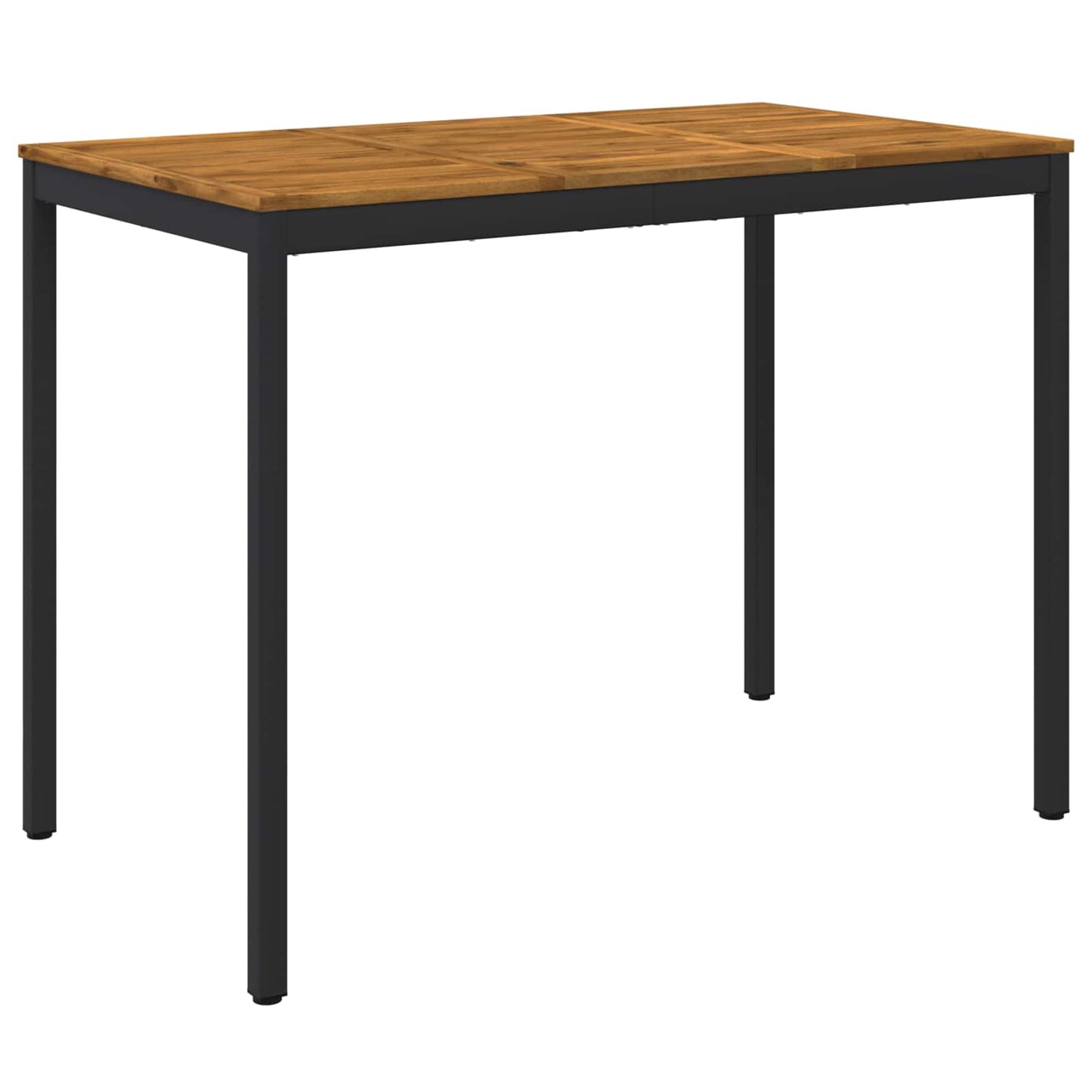vidaXL Τραπέζι μπαρ κήπου Φυσικό και Μαύρο 141 x 80,5 x 105 εκ
