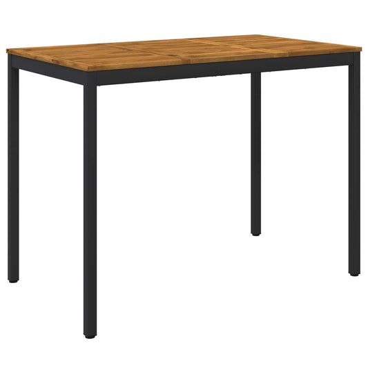vidaXL Τραπέζι μπαρ κήπου Φυσικό και Μαύρο 141 x 80,5 x 105 εκ