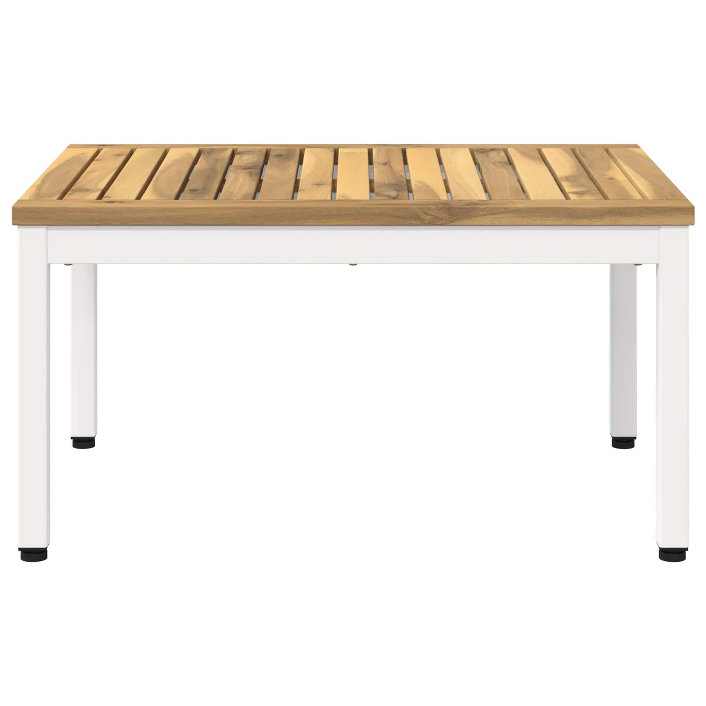 vidaXL Τραπεζάκι σαλονιού Λευκό 49 x 68,5 x 36 cm Στερεό Ξύλο Ακακίας