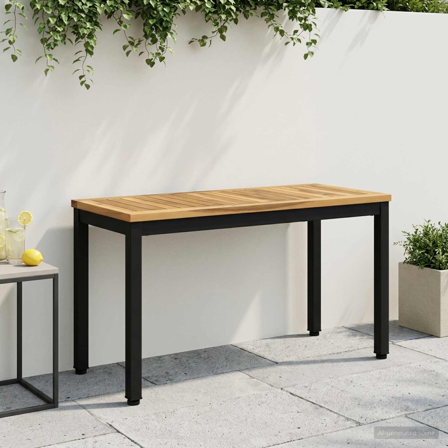vidaXL Παγκάκι κήπου 80,5 x 35 x 45 εκ Στερεό Ξύλο Ακακίας Ορθογώνιος