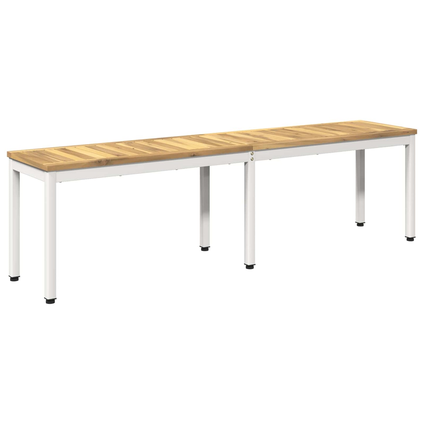 vidaXL Παγκάκι κήπου 161 x 35 x 45 εκ Στερεό Ξύλο Ακακίας Λευκό